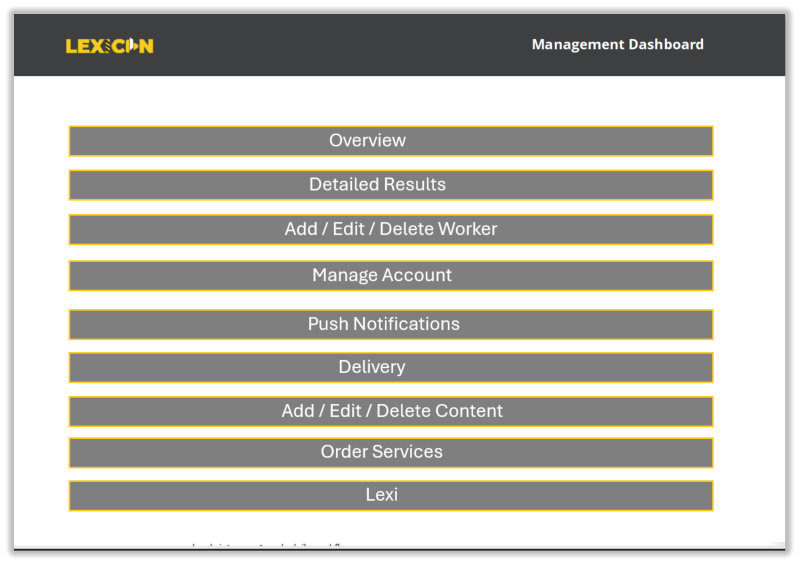Safety Essentials dashboard